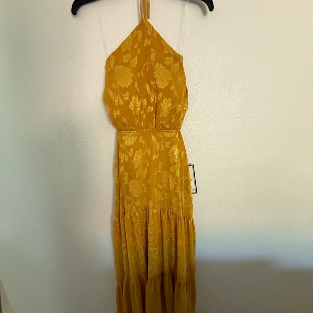 Speechless Mustard Yellow Halter Maxi Dress